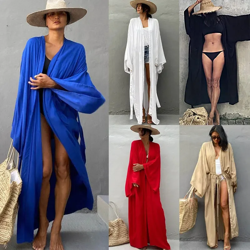 Summer De Clothing - Kimono Women Beach Wear Cover Up