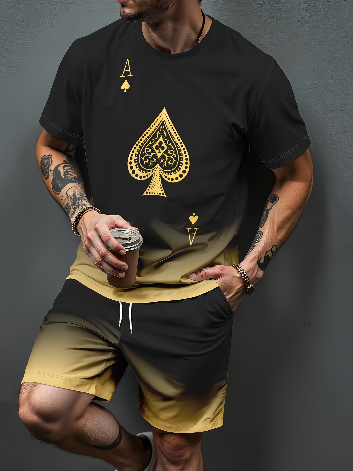 Gradient Letter Pattern 3D Pri - огляд і ціна Summer Alt Clothing
