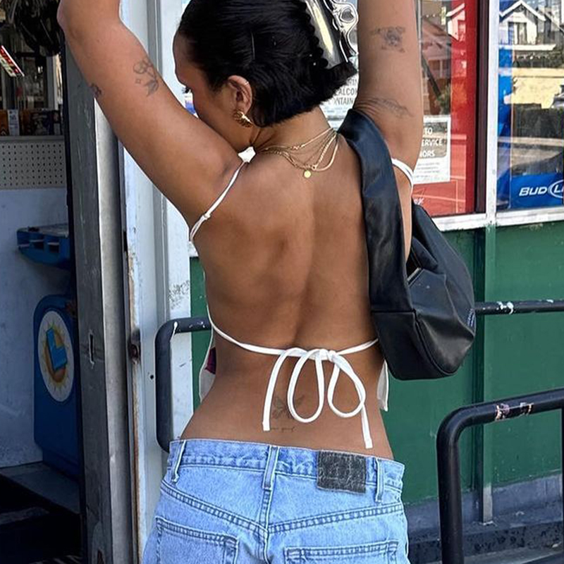 Y2K Style Spicy Girl Sexy Back - огляд і ціна Zara Summer Clothing For Women