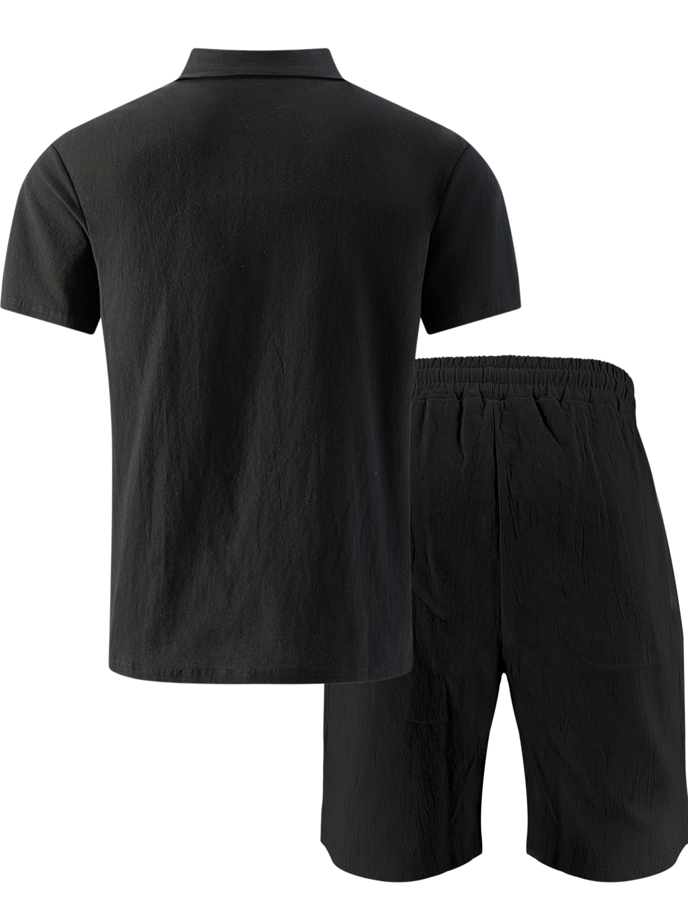 Men's Textured Linen Polo Shor - огляд і ціна Linen Shorts Men