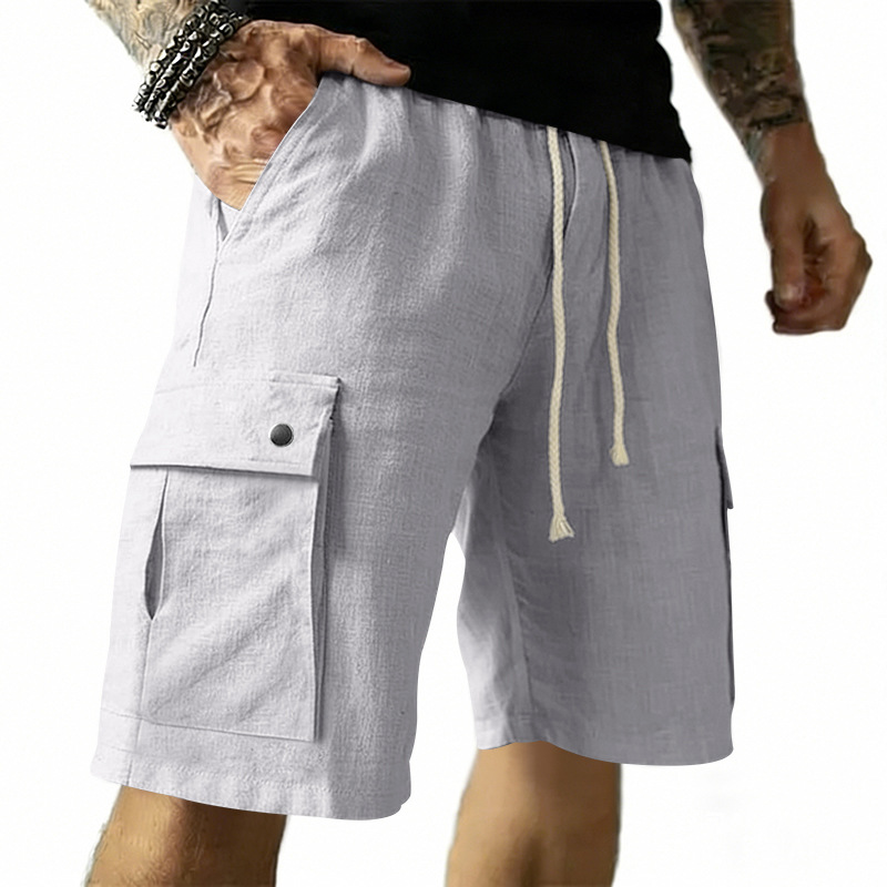 European and American Multi-Po - огляд і ціна Linen Shorts Men
