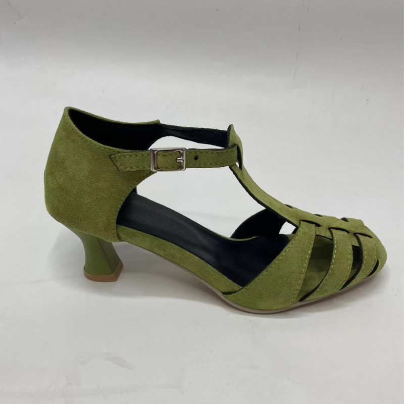 Women's Green Suede Kitten Hee - огляд і ціна Summer Clothing Stores