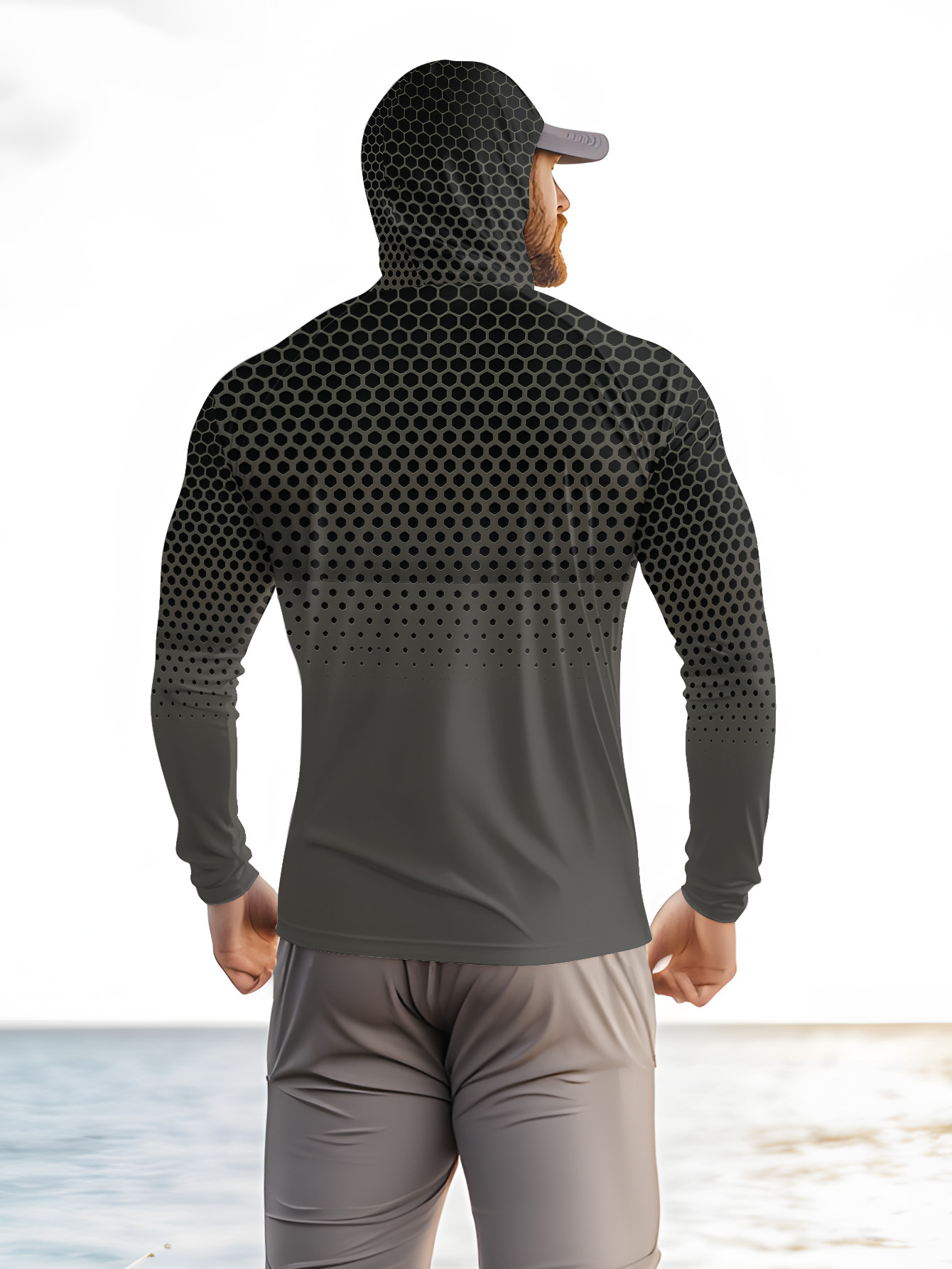 Men Hood Fishing Shirt long sl - огляд і ціна Summer Clothing