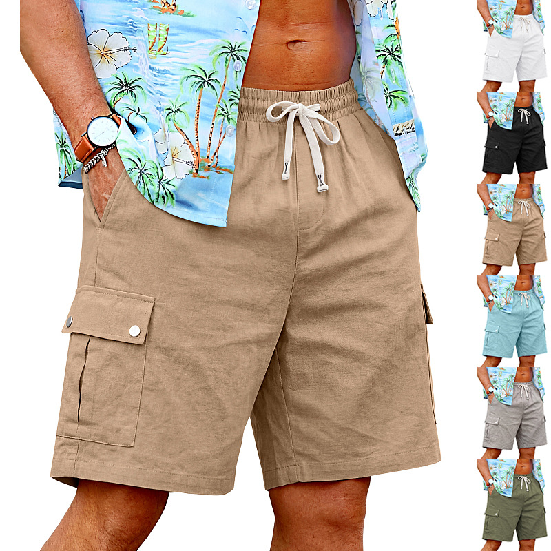 Summer Loose Skin-Friendly Out - огляд і ціна Linen Shorts Men