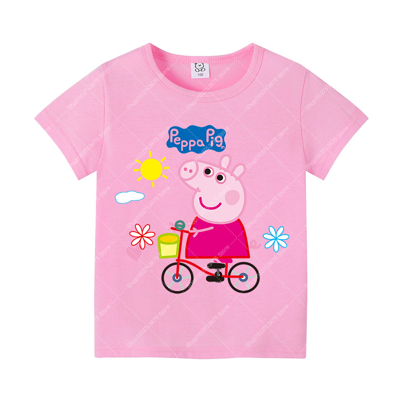 Kids Girl Cute Cotton T-shirt  - огляд і ціна Summer Clothing Cartoon