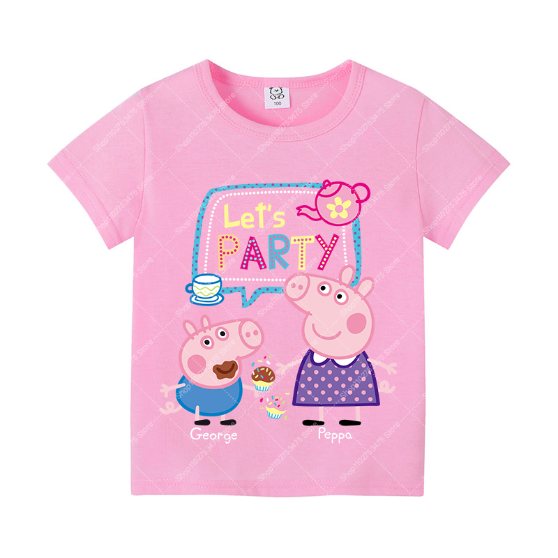 Kids Girl Cute Cotton T-shirt  - огляд і ціна Summer Clothing Cartoon