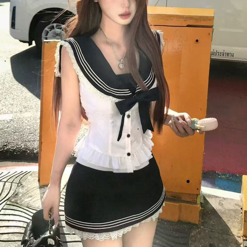 College Style Bow Sweet 2 Piec - огляд і ціна Summer Alt Clothing