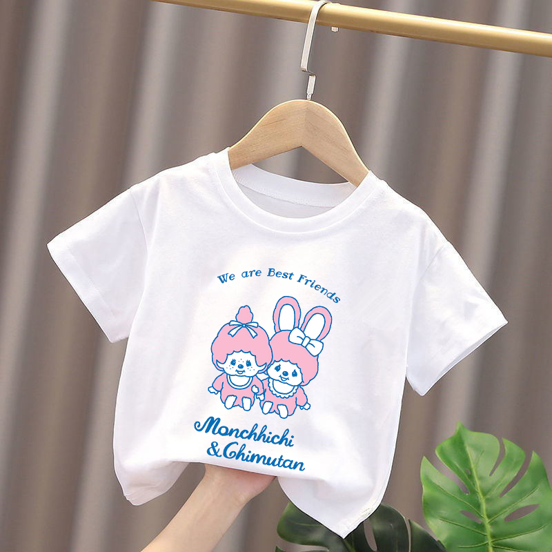 Monchhichi Kids T-shirts Anime - огляд і ціна Summer Clothing Cartoon
