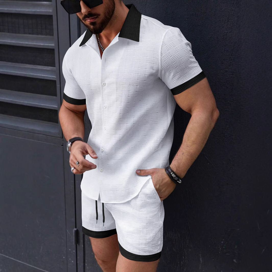 Matching Sets Trend Men Suit   - огляд і ціна Linen Shorts Men