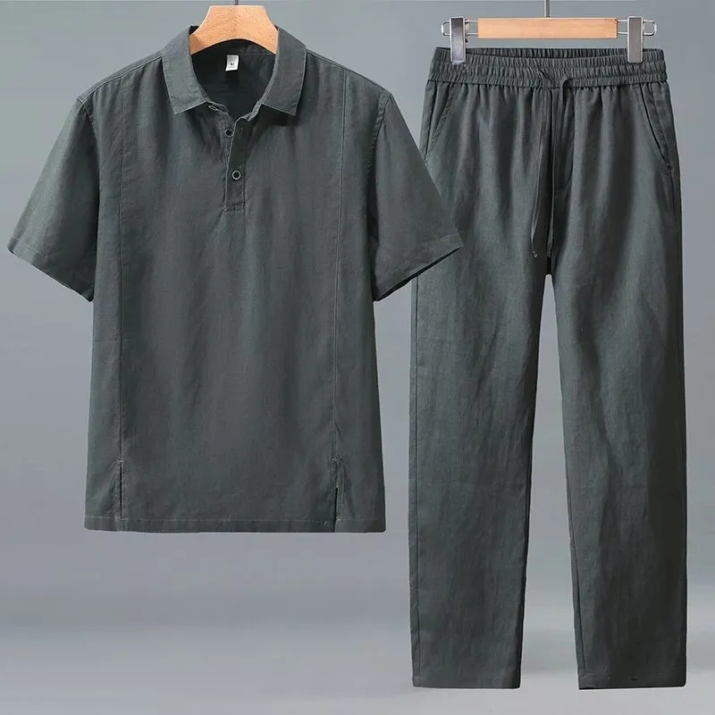 Men Plus Size Summer Linen Two - огляд і ціна Linen Shorts Men