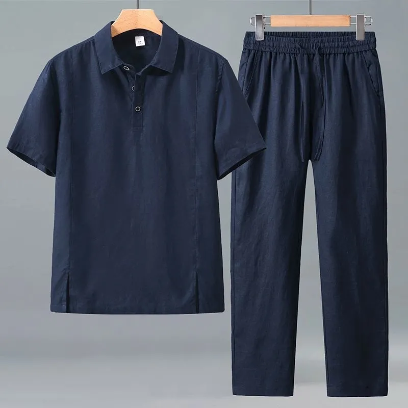 Men Plus Size Summer Linen Two - огляд і ціна Linen Shorts Men