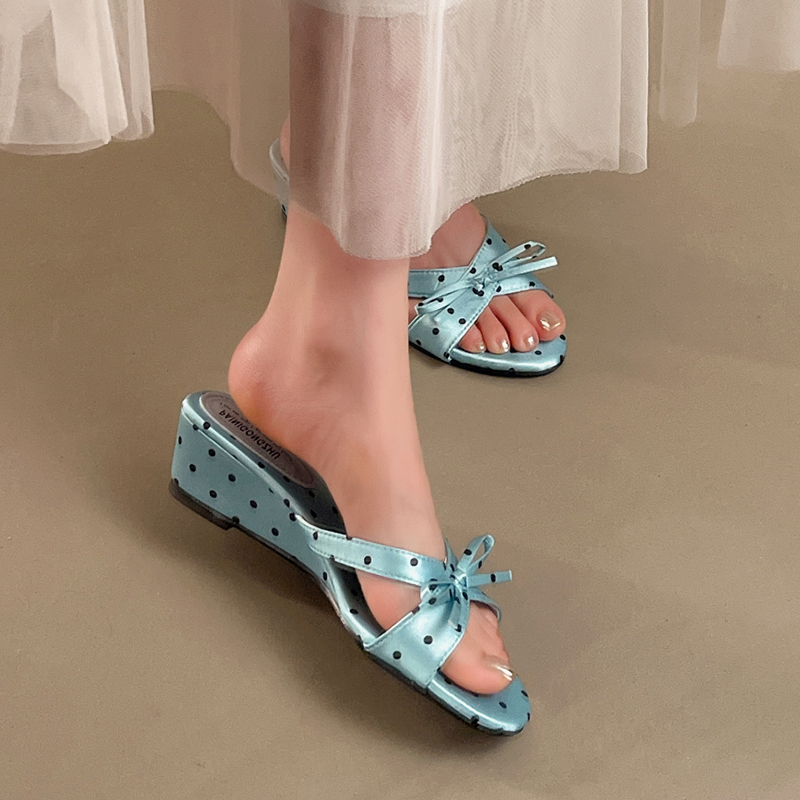 Bow Slippers Wedges Women's Sa - огляд і ціна Summer Clothing Fabric