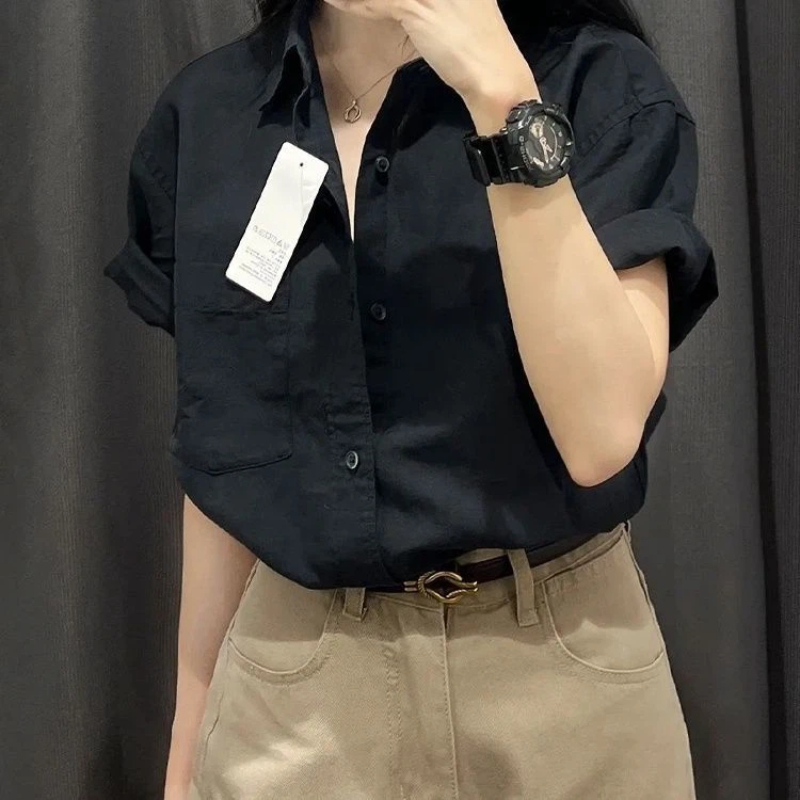 Korean Short Sleeve Polo Neck  - огляд і ціна Summer Clothing Trends For Women