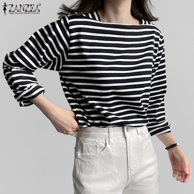 ZANZEA Woman Casual Striped Bl - огляд і ціна Summer De Clothing