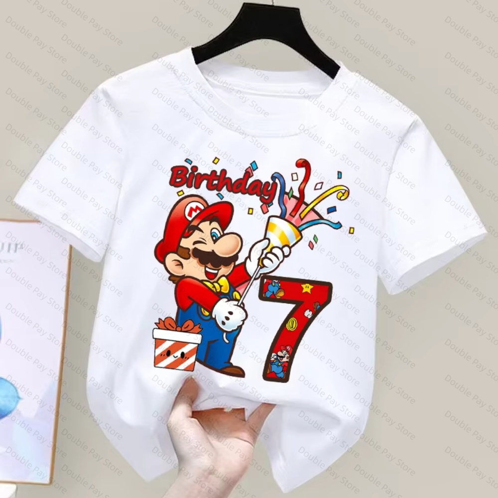 Kids Cartoon Mario Birthday Nu - огляд і ціна Summer Clothing Cartoon