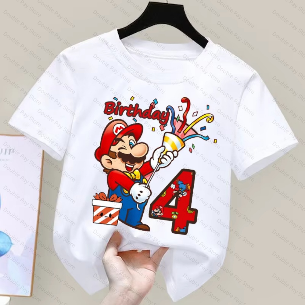 Kids Cartoon Mario Birthday Nu - огляд і ціна Summer Clothing Cartoon