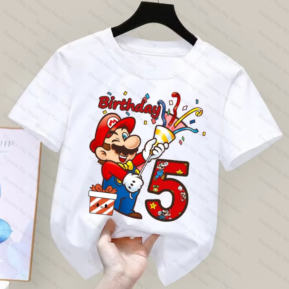Kids Cartoon Mario Birthday Nu - огляд і ціна Summer Clothing Cartoon