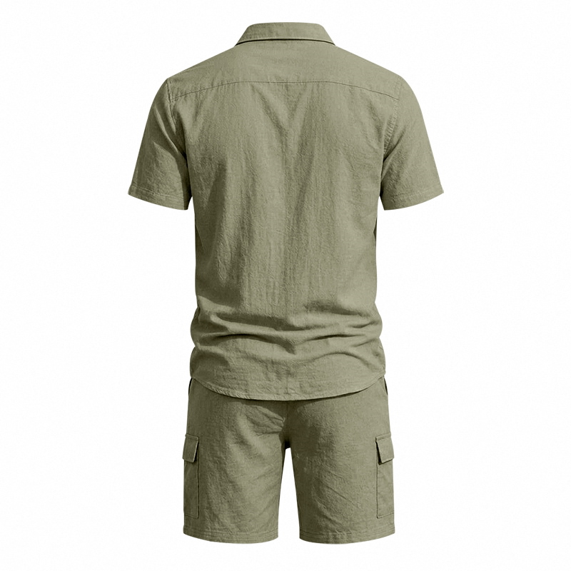 Men Summer American Linen Two  - огляд і ціна Linen Shorts Men